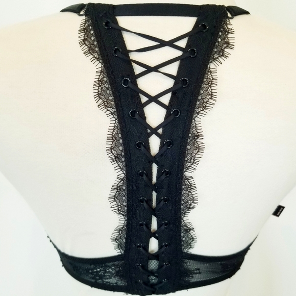Victoria's Secret Very Sexy Push-up  Lace-Up Crisscross Front Closure Bra NWT - Picture 4 of 14